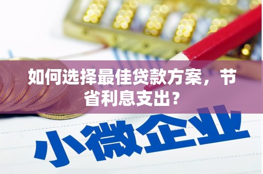 宁武如何选择最佳贷款方案，节省利息支出？
