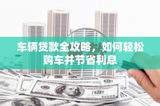 宁武车辆贷款全攻略，如何轻松购车并节省利息