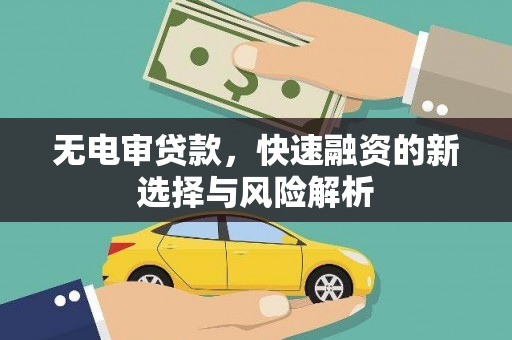 宁武无电审贷款，快速融资的新选择与风险解析