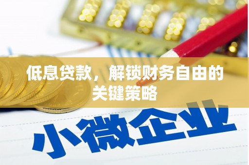 宁武低息贷款，解锁财务自由的关键策略