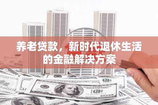 宁武养老贷款，新时代退休生活的金融解决方案