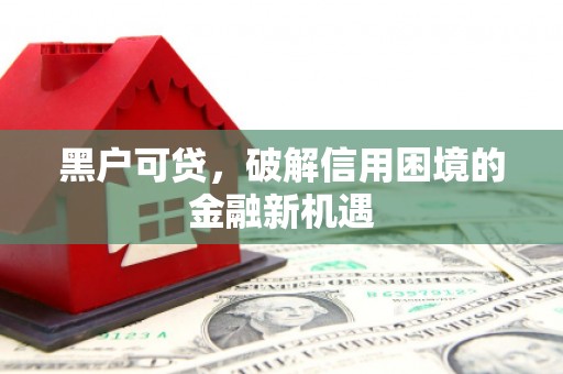 宁武黑户可贷，破解信用困境的金融新机遇