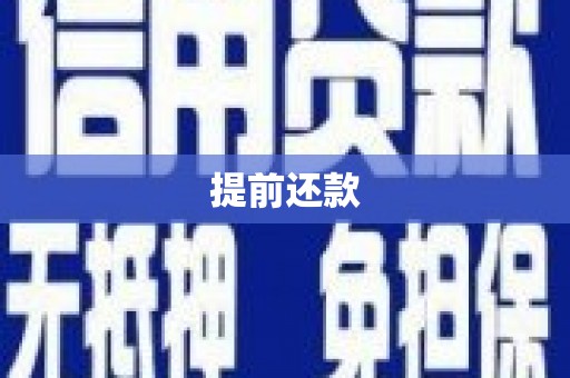 宁武提前还款