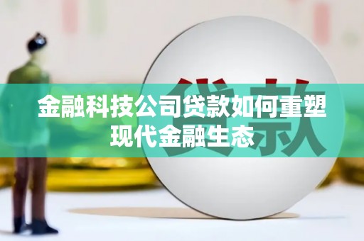 宁武金融科技公司贷款如何重塑现代金融生态