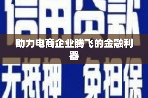 宁武助力电商企业腾飞的金融利器