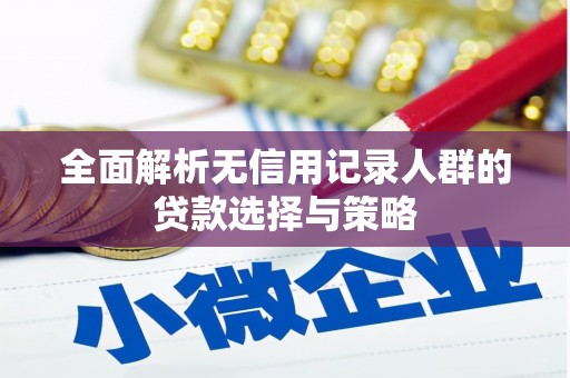 宁武全面解析无信用记录人群的贷款选择与策略